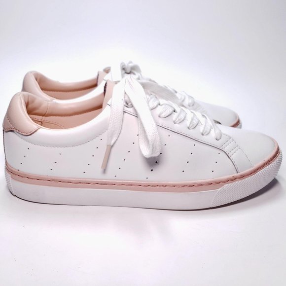 J. Crew Saturday Sneaker White Leather Casual Sz 7 - Picture 2 of 12